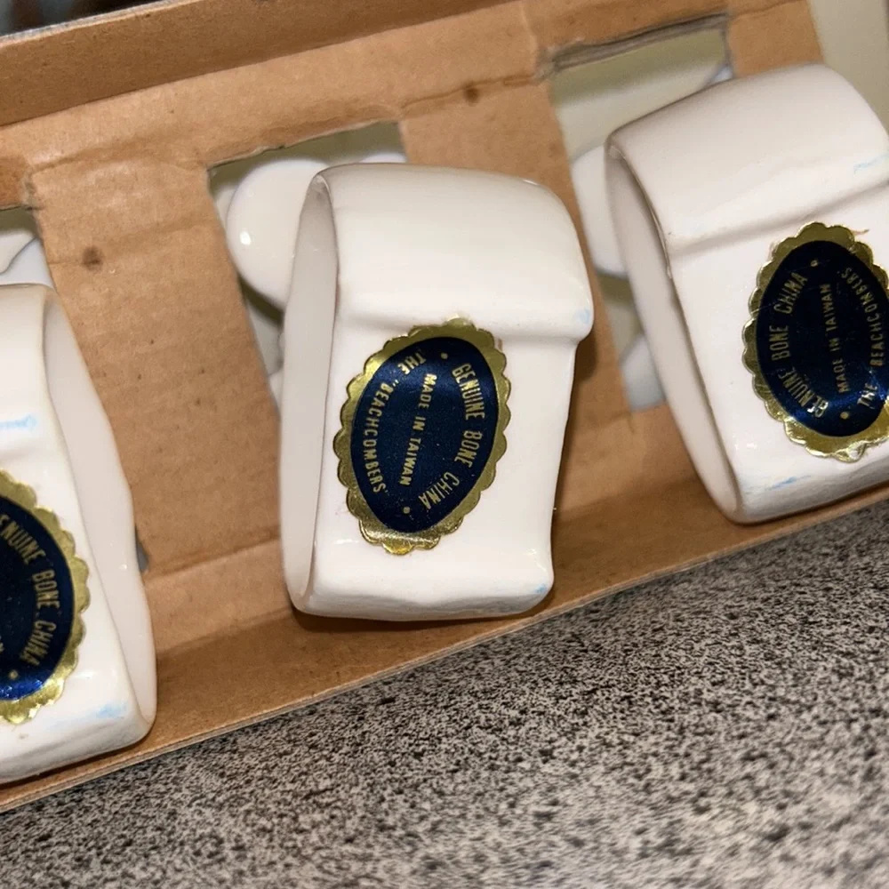 NWT Genuine Bone China Butterfly Napkin Rings set of 4